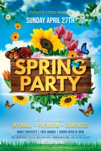Spring Party Flyer / Poster Template | PosterMyWall
