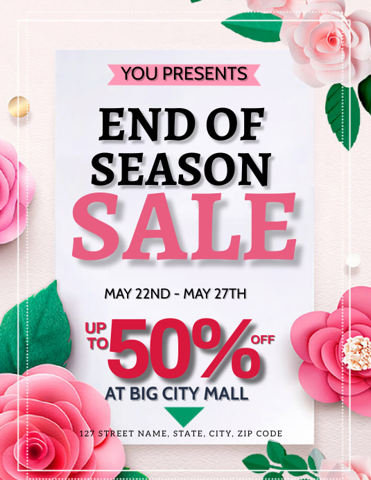 Spring Ad Flyer SPRING SEASON SALE AD Flyer template | PosterMyWall