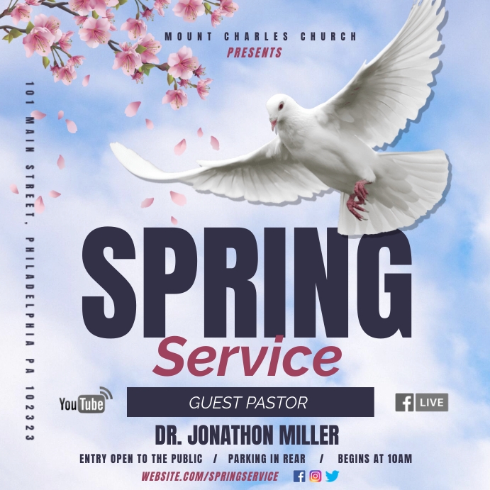 Spring Service Template | PosterMyWall