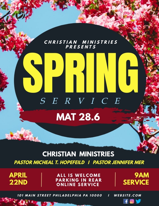 Spring Service Template | PosterMyWall
