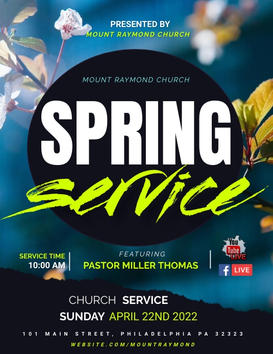 Spring Service Template | PosterMyWall