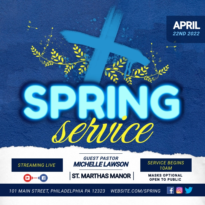 Spring Service Template | PosterMyWall