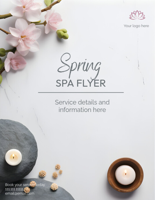 Copy of Spring Spa Flyer - Minimalist | PosterMyWall