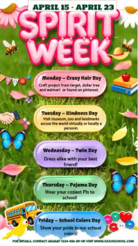 White Spring Spirit Week Instagram Story Template | PosterMyWall