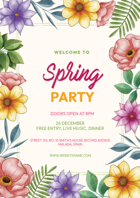Spring/Summer Party Template | PosterMyWall