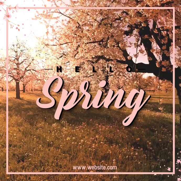 Spring Emplate spring template | PosterMyWall