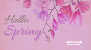 Czerwony Spring Channel Cover YouTube Channel Cover Photo Template