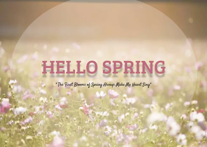 Postal Spring De Plantilla de Resorte de | PosterMyWall