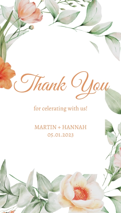 Spring Thank You Card Template | PosterMyWall