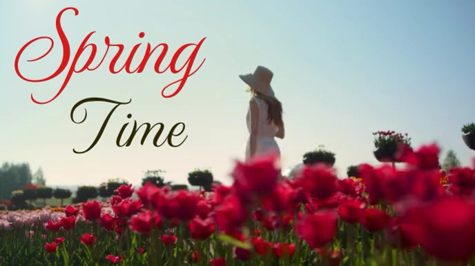 Spring time hello spring digital display vide Template | PosterMyWall