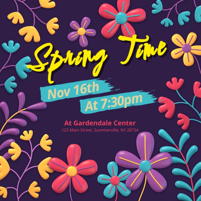 Spring Time Instagram Post Template | PosterMyWall