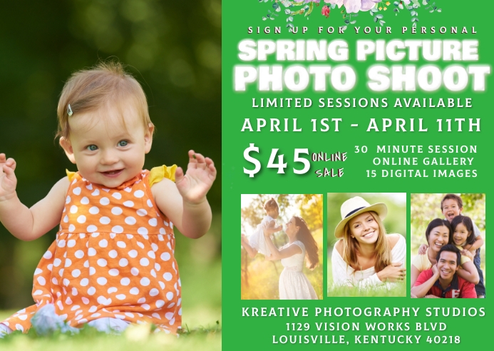 Spring time picture photo shoot Template | PosterMyWall