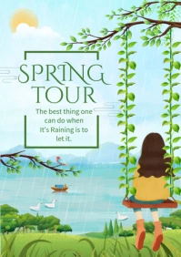 Spring Tour Flyers A4 template