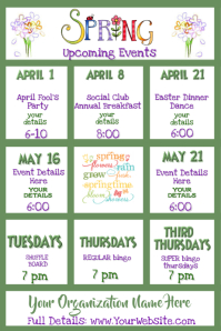 Save The Dates of Upcoming Events Template | PosterMyWall