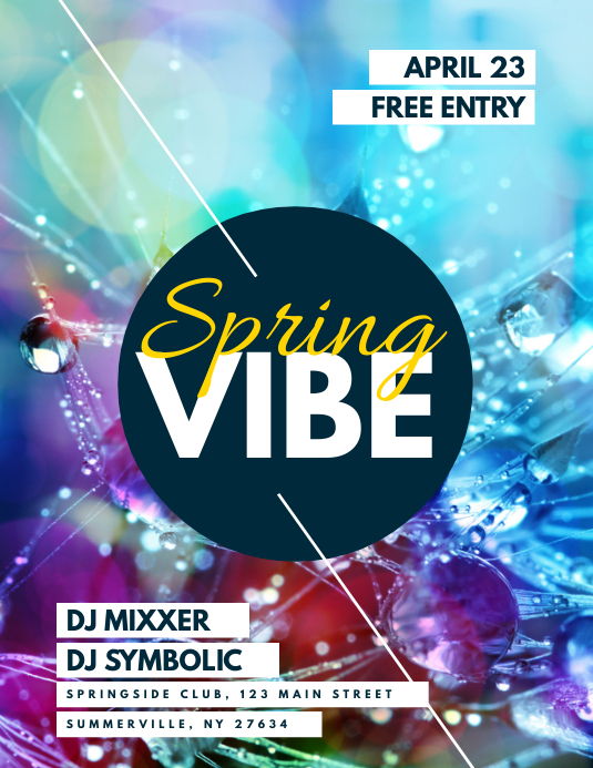 Spring Vibe Flyer Template PosterMyWall Spring Vibe Flyer Template PosterMyWall