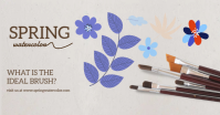 Spring Watercolor auf Facebook geteiltes Bild template