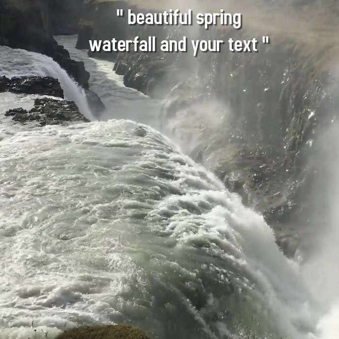 spring waterfall waterfalls SOCIAL MEDIA post Template | PosterMyWall