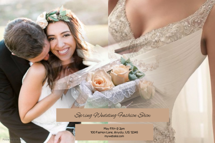 spring wedding fashion show flyer template postermywall wedding fashion flyer
