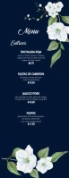 Spring Wedding Menu Kalahating Pahina na Letter template