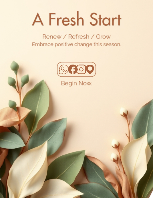Copy of Spring Wellness Flyer Template with Calm Natural Style ...
