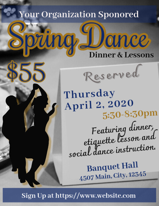 Spring Dance Header SpringDance Template | PosterMyWall