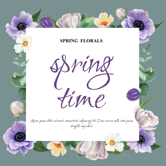 Springtime Frame Instagram Post template