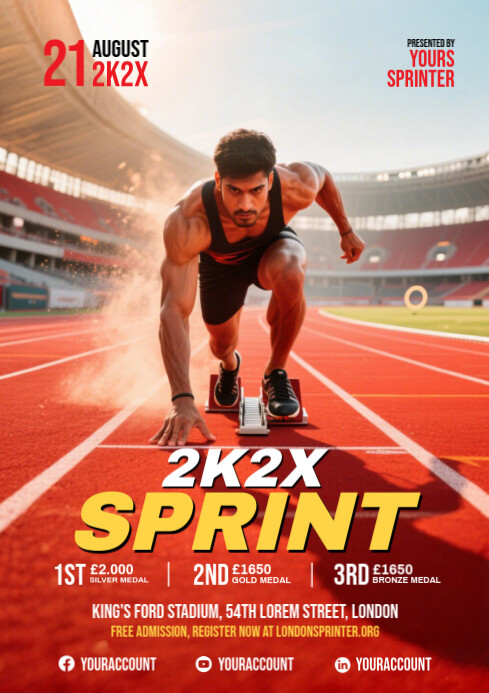 Sprint Run A4 template