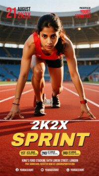 Sprint Run Instagram Story template