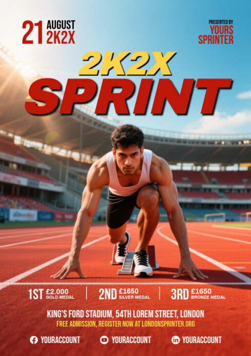 Sprint Run A4 template
