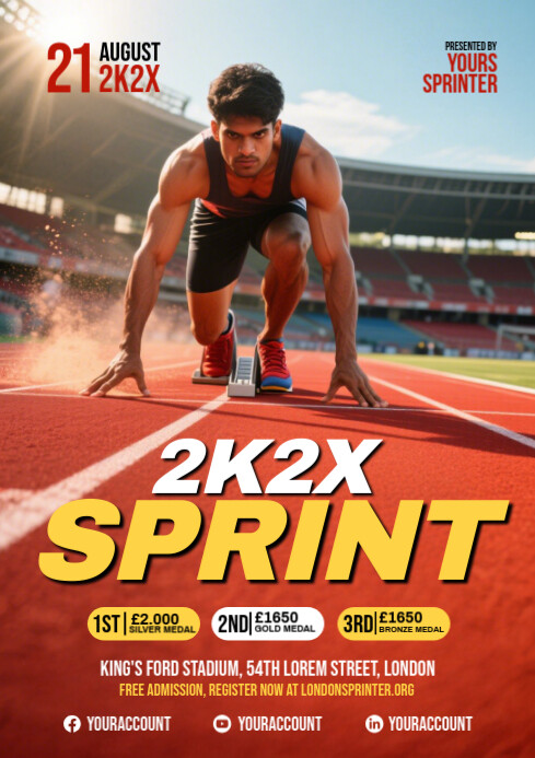 Sprint Run A4 template