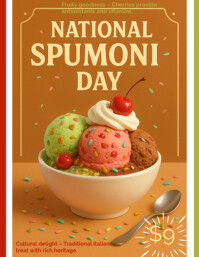 Spumoni Day Рекламная листовка (US Letter) template