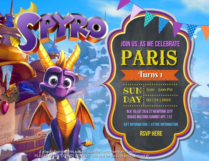 Spyro Template | PosterMyWall
