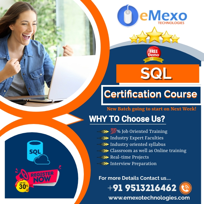 Copy of Sql Certification Course - New Batch | PosterMyWall