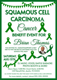 Squamous Cell Carcinoma Fundraiser Flyer A6 template