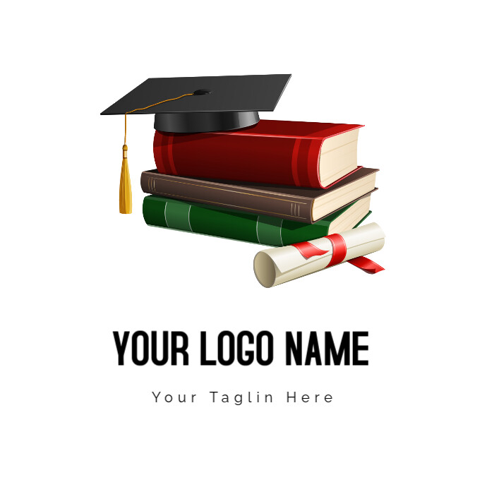 Square Academic Cap Graduation Ceremony Hat, Logo Template | PosterMyWall