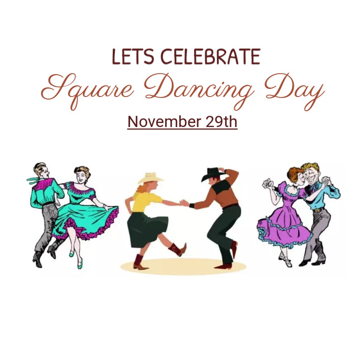 Square Dance Inventation square dancing day Template | PosterMyWall