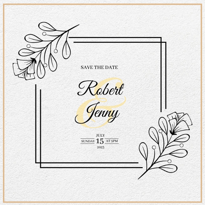 Square Floral Tags Logo template