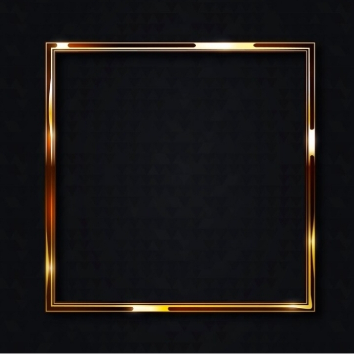Copy of Square gold frame on black background | PosterMyWall