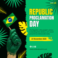 Square Image Republic Proclamation Typography Instagram-opslag template