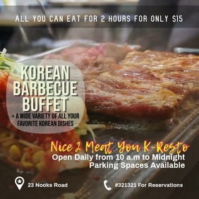 barbecue buffet template Carré (1:1)