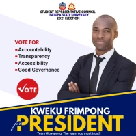 SRC Election Campaign Poster Template Square (1:1)