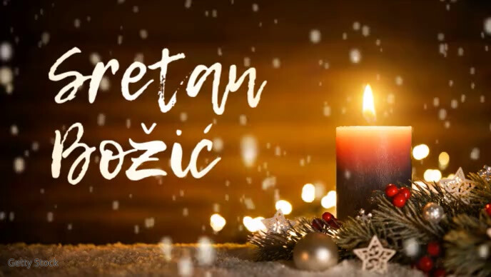 Sretan Božič Christmas Greeting Card Video template