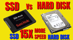 Gul SSD vs Hard Disk Digitalt display Template