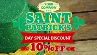 St. Patrick's sale promo video template Facebook-Covervideo (16:9)