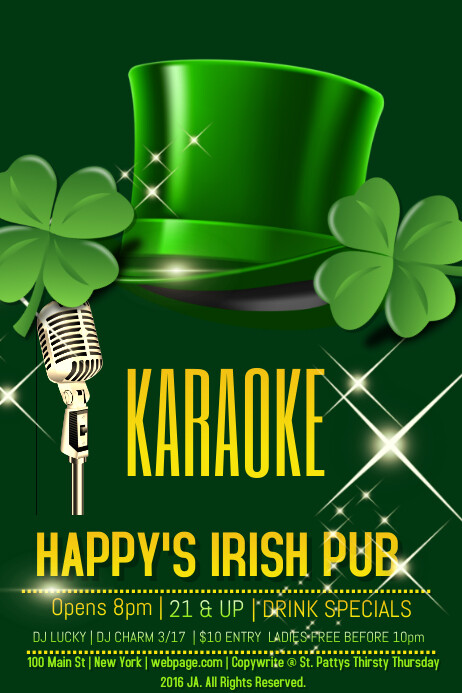 j cloud studio St. PosterMyWall Template Karaoke Patricks j cloud studio St. PosterMyWall Template Karaoke Patricks