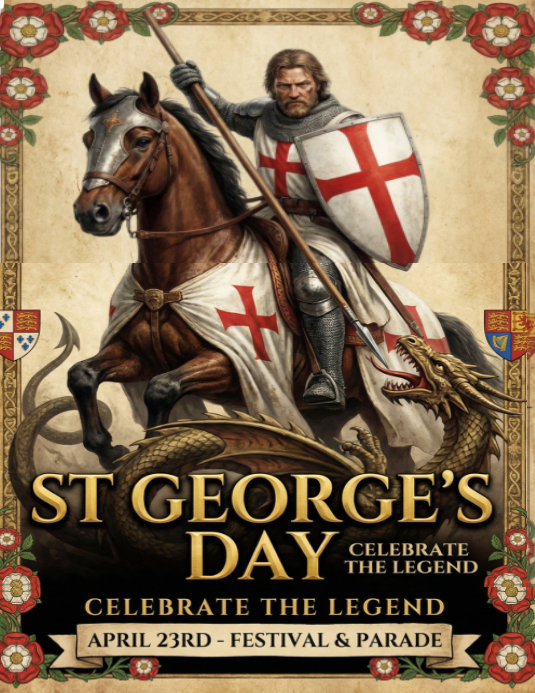 St George's Day Celebration Flyer Template | PosterMyWall
