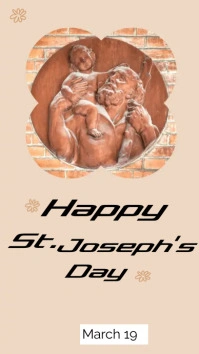 St Joseph's day flyer template Цифровой дисплей (9 : 16)