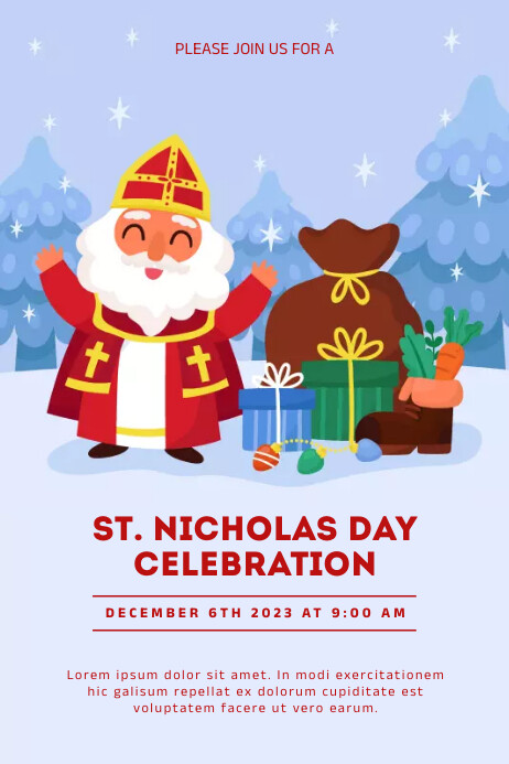 st nicholas day Poster template