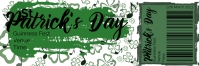 St Paddy's and Guinness Ticket Banner 2' × 6' template