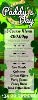 St Paddy's Party & Meal Demi-page de format Letter template